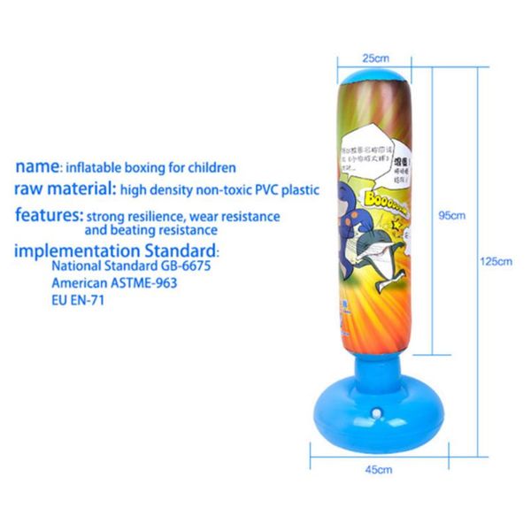 

1pcs in stock fitness children's inflatable vertical boxing column tumbler inflatable sandbag vent toys 20
