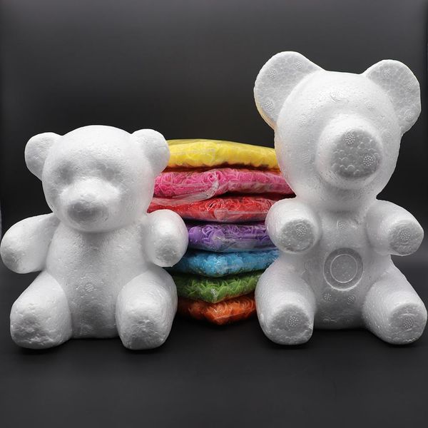 

1шт 150мм 200мм моделирование пенополистирол пены медведь белый крафт шары для diy christmas party decoration supplies подарки sqchtk ppshop