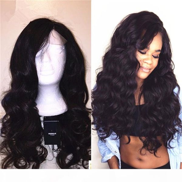 

100% brazilian human hair fashion wavy glueless full lace wigs with natural hairline for black women lace front wigs, Black;brown