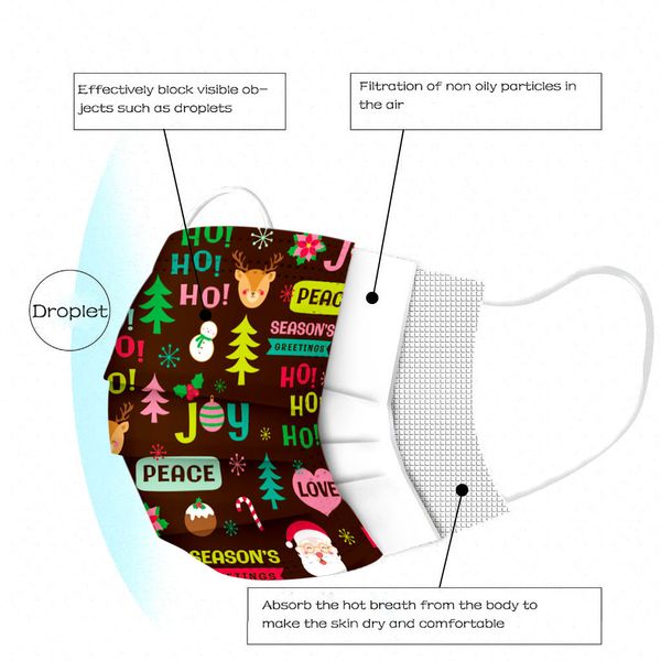 

children new christmas disposable wholesale mask face printed masks fast delivery mascarilla masker