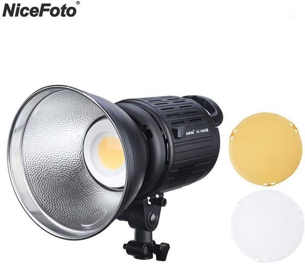 

flash heads nicefoto hc-1000b ii pography led video light lamp 100w lcd display 3200k/5600k stepless adjustable brightness cri95+1