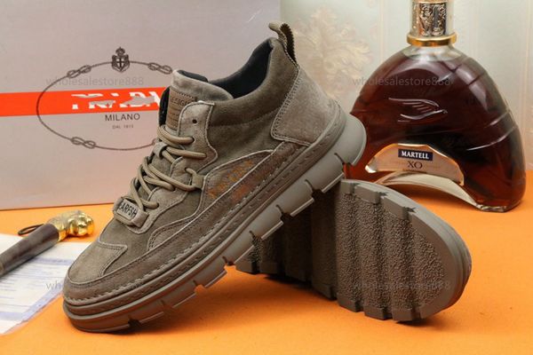 

2021 womens men casual shoes sneaker comfortable patchwork france leather suede shoes lace-up walking trainer dress sneakers chaussures, Black;red