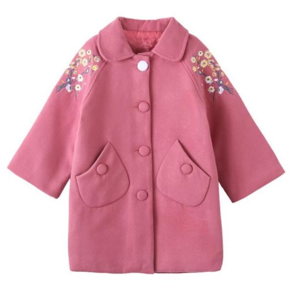 

children's jacket 2020 winter new girl's embroidered coat, Blue