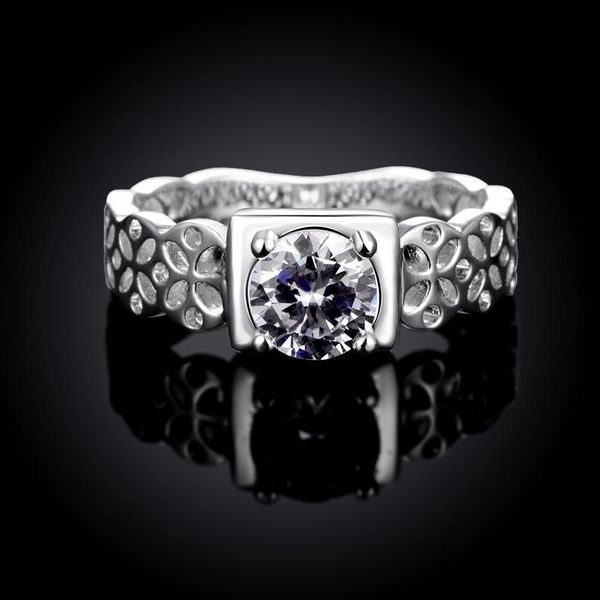 

princess style cz zircon silver ring women lady gift jewelry engagement wedding party with austrian crystal cute noble r717 h sqczkl