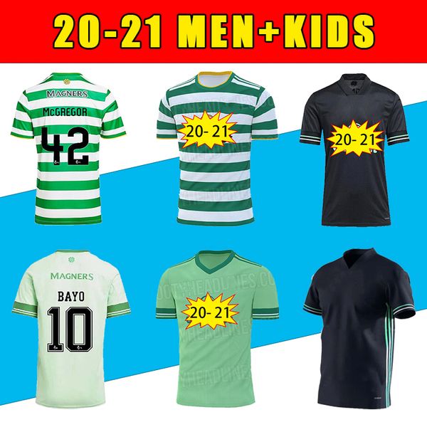 

20 21 new celtic soccer jerseys mcgregor griffiths 2020 2021 klimala forrest brown christie edouard bayo men+kids kit football shirts, Black;yellow