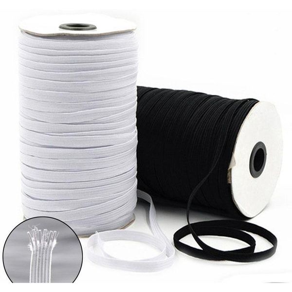 

dhl ship fast delivery 109 yards length diy braided elastic band cord knit band sewing 6mm wid qyleam bbgargden