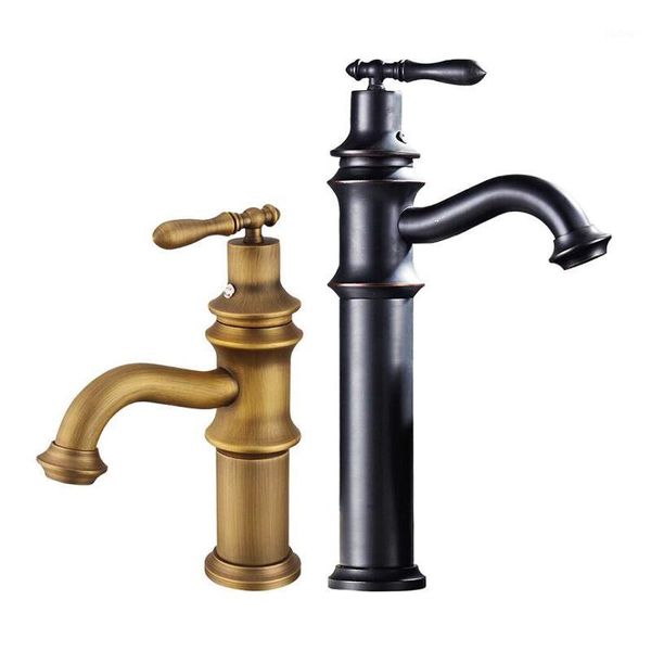 

bronze and black colors brass material deck mounted cold & water of lavatory tap1