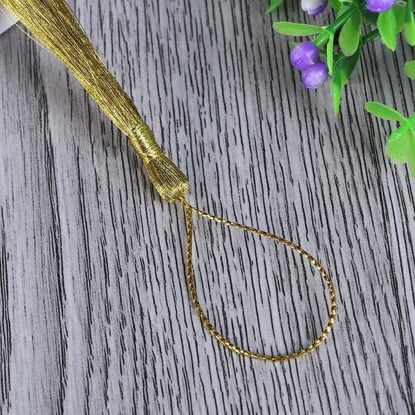 

15pcs 13cm gold silver polyester tassel fringe silk thread long tassels decorative for jewelry diy chinese knot curtains clothes h bbyjeu