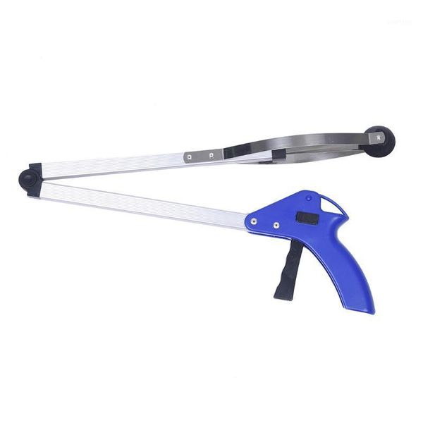 

bhts-blue foldable pick up reaching claw long arm gripper helping hand tool1
