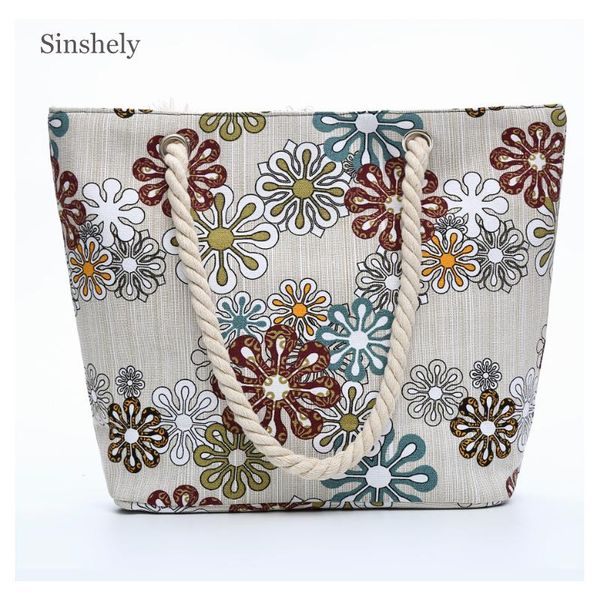 

flower printed canvas big shopping сумка женщины new ladies большой tote сумки многоразовый