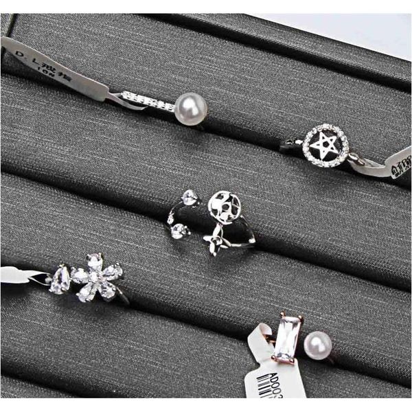 

new rings korean fashion full diamond simple ring zircon micro inlay ring crystal rhinestone mix popul wmtxur lihuibusiness, Silver