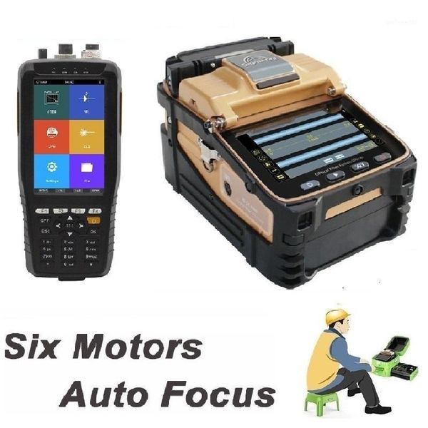 

fiber optic equipment ai-8c ftth splicing machine optical fusion splicer/ otdr with power meter opm vfl light source tm2901