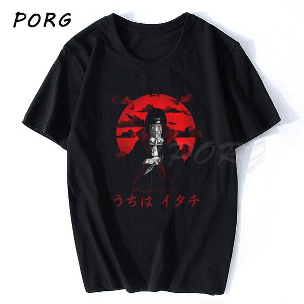 

men tshirt naruto uchiha itachi summer harajuku cool japanese anime funny print short sleeve streetwear hooded sweatshirt hoodie men t shirt
