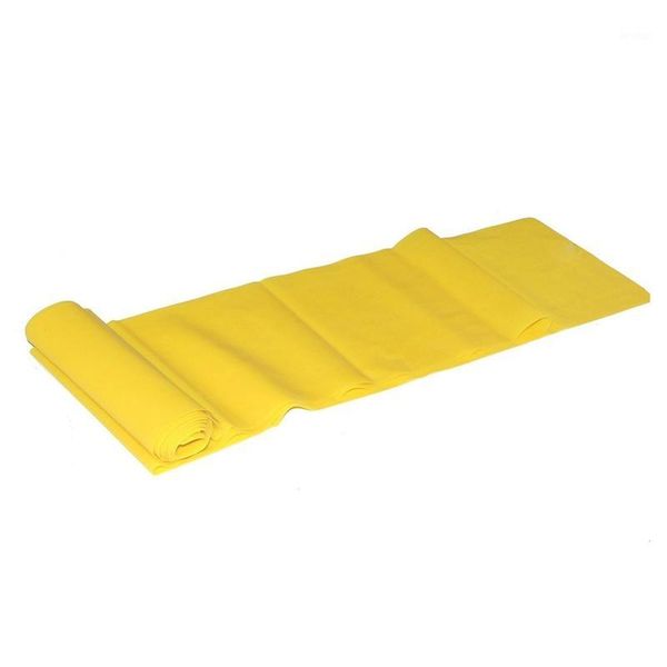 

resistance bands yellow 1.5m yoga pilates rubber stretch exercise fitness band1