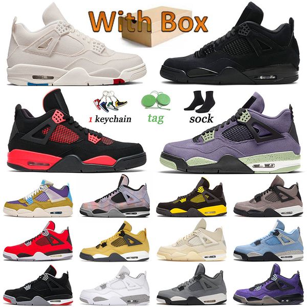 

2022 arrival 4 4s basketball shoes jumpman designer sneakers canvas outdoor canyon purple white oreo black cat zen master red thunder sports
