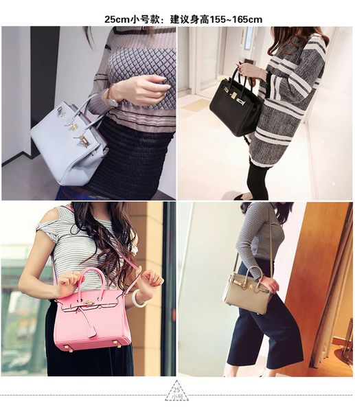 

lychee striped birkin leather oat cowhide handbag large one-shoulder bridal bag kelly bag new style for women, Black;red