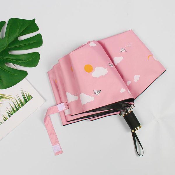 

женщины luxury легкий зонт черный покрытие зонтик 3 fold вс дождя зонт мужской путешествия переносной зонт bbyczw packing2010