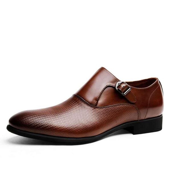 

desai genuine leather monk strap dress shoes for men, Black