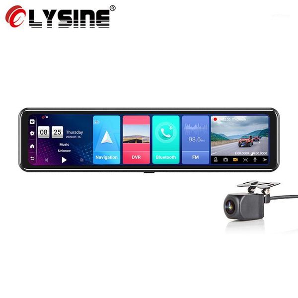 

olysine 12'' 4g android mirror dvr adas wifi car dvr gps navi dash cam rear view mirror full hd 1080p video recorder dash camera1