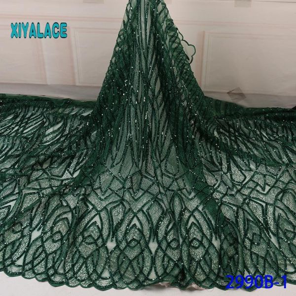 

african lace fabric green sequins lace fabric organza nigerian net laces bridal french tulle ya2990b-1, Pink;blue