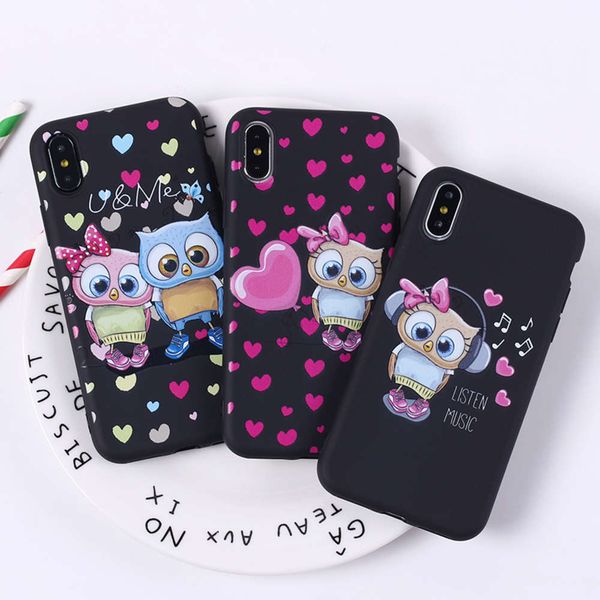 

iphone soft silicone case, bonita owl case, hearts, lovers, christmas, 11 pro, 5, 7, 7plus, 6, 6s, 8, 12, 8plus, x, xs, max