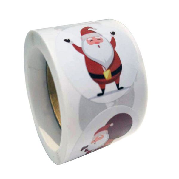

new1.5 inch 200pcs/lot christmas santa claus stickers design diy roll envelopes stocking seal sticker gift label