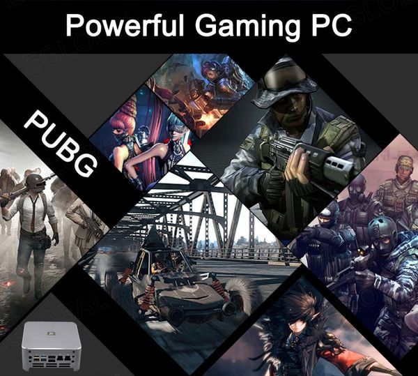 

eglobal computadoras gamer mini pc intel core 10300h 4 cores 8 threads 2*m.2 2280 nvme dp hdmi type-c htpc nuc computer ac