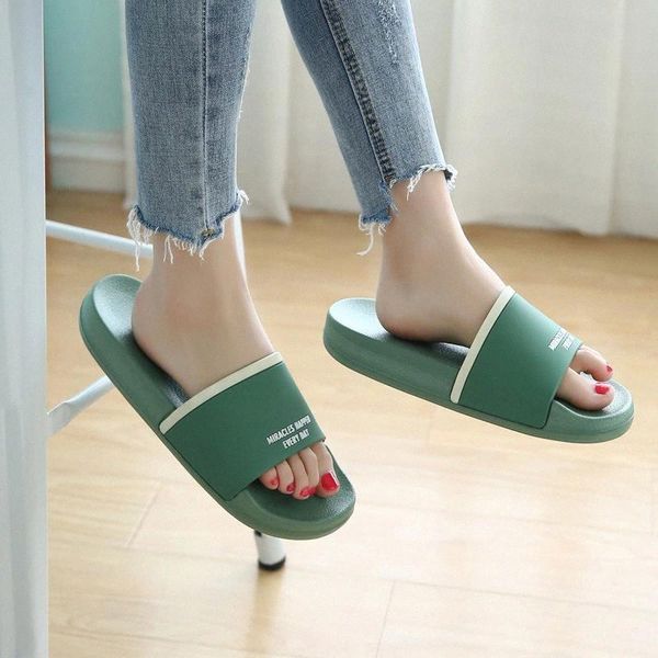 

home slippers summer flat shoes woman indoor slides non-slip sole women indoor bathroom slipper female casual slides #mw28, Black