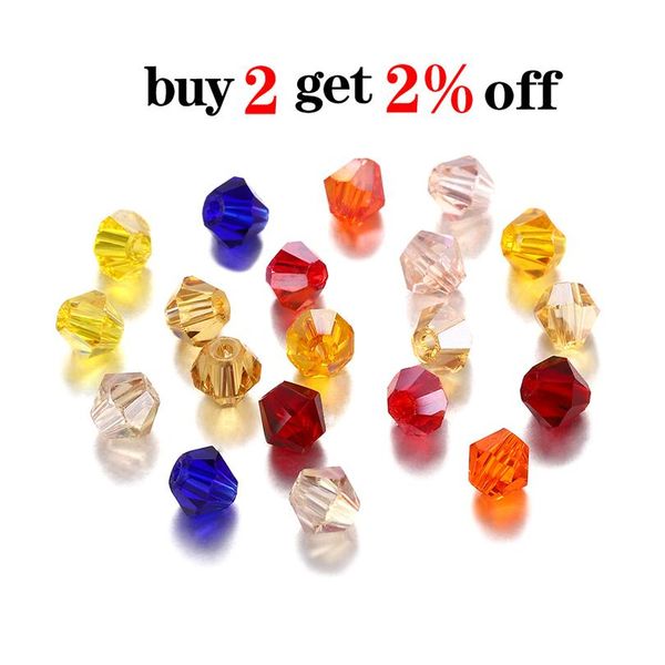 

200pcs austrian transparency crystal beads be glass bead loose spacer bead for diy bracelet earrings jewelry making bbysaq