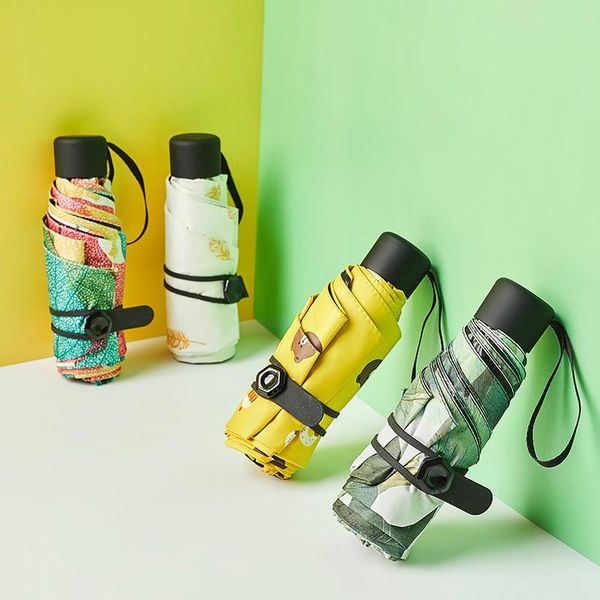 

ultra light compact зонтик 5 fold солнцезащитный ув защита карман зонтик солнечный дождь портативный карманный мини зонтик цветок u5u bbyyae