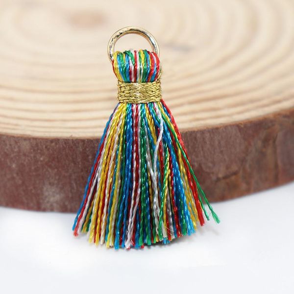 

30 шт. 2,5 см металлическая кольца золотая нить мини кисточек бахрома подвеска diy материал ювелирные изделия серьги занавес декор гладкие к