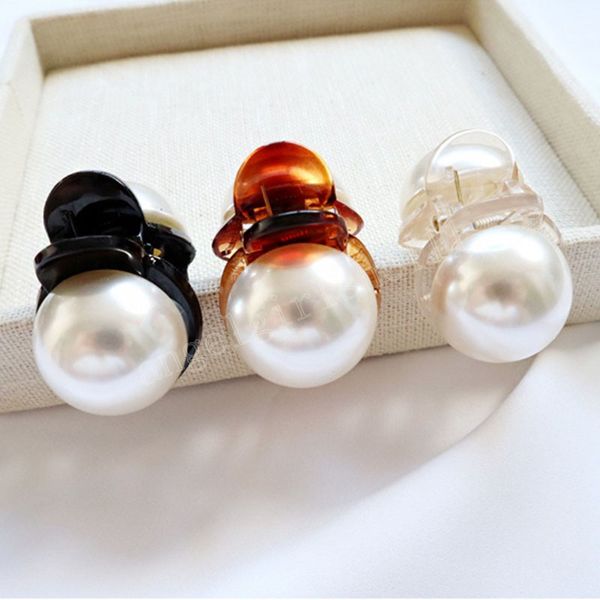 

sweet girls mini pearl hairpins for women hair claw barrettes hair clips styling make up tool hair accessories, Slivery;white