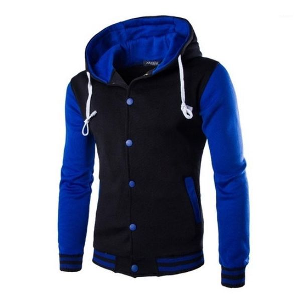 

zogaa 2019 men's fashion baseball hooded jackets men patchwork hoody fleece sport sweatshirt plus size 5xl men hoodies1, Black