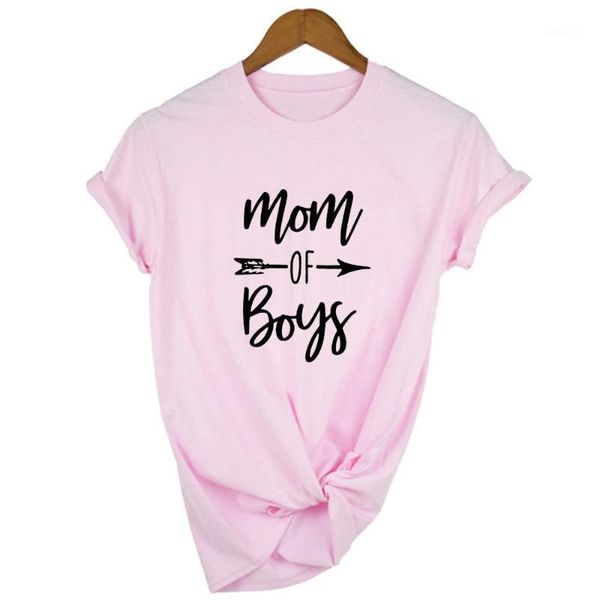 

harajuku aesthetic streetwear short sleeve t shirt camisetas mujer mom of boys arrow graphic tees women mom life tshirt1, White