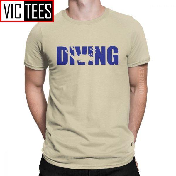 

мужчины t-shirt дайвинг casual pure cotton подводного погружение diver море морского спорт тенниска o шеи camisas hombre спорт толстовка с к