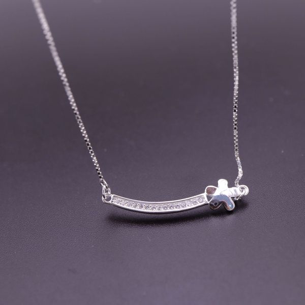 

hengsheng s925 silver cross-border one product dropshipping small flower fashion korean style simple zircon necklace womens pendant