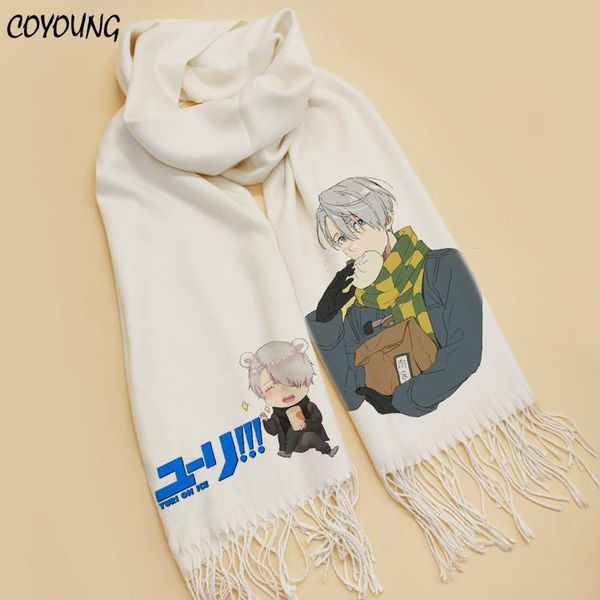 

party masks yuri on ice viktor scarf soft white warm cute winter shawl fashion