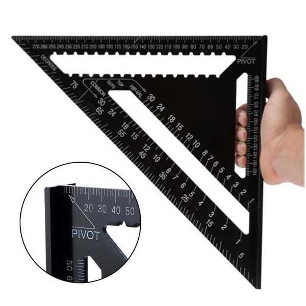 

7/12inch swanson speed square metric aluminum alloy triangle angle ruler protractor woodworking square layout gauge meas sqcufs
