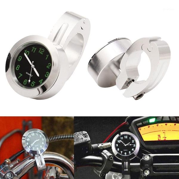 

motorcycle universal 7/8'' 1'' cruiser handle bar mount clock watch waterproof1