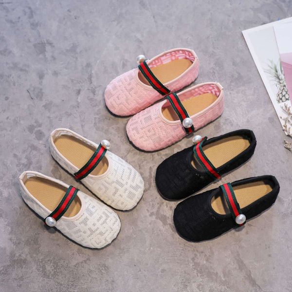 

2021 summer new sandals korean girls' breathable soft soled children's princs baby fashionable single sho, Black;red