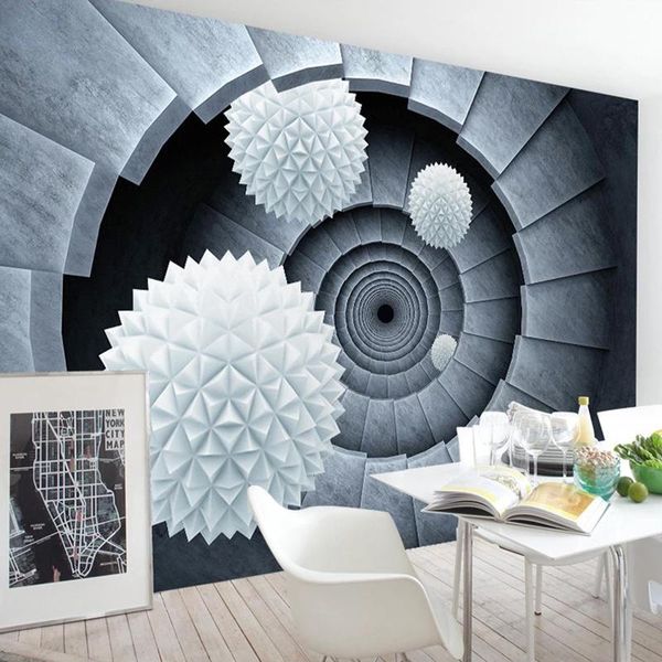 

custom 3d stereoscopic circle ball home improvement mural modern fashion living room dining room tv background p wallpaper