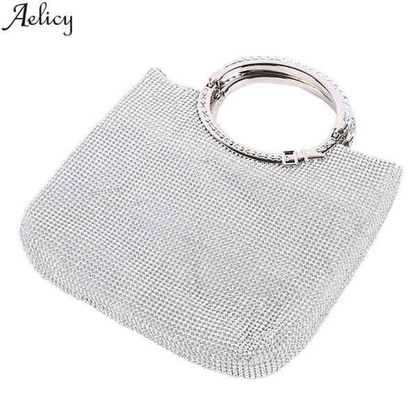 

aelicy women diamond evening handbag ladies fashion rhinestone fashion solid messenger bags open pocket clutch bolso de mujer