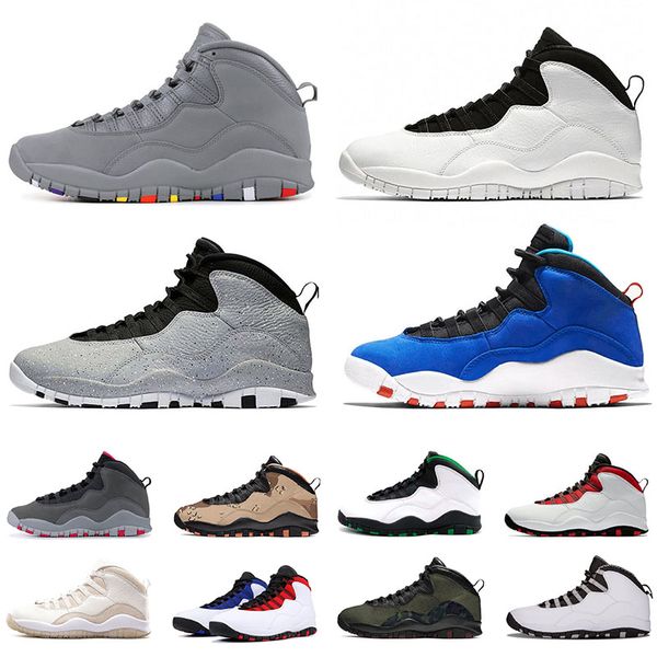 

jumpman 10 10s basketball shoes for mens womens steel grey im back seattle desert camo sports sneakers