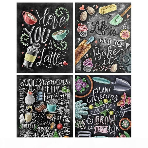 

full square diamond painting "kitchen cake" needlework gift diamond embroidery cartoon patterns rhinestone home decor