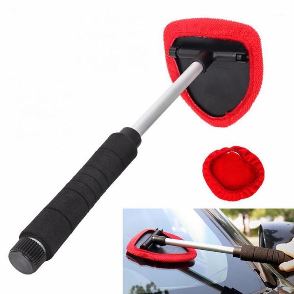 

car sponge universal detachable window brush microfiber wiper cleaner scraping mist eliminator with cloth pad auto cleaning tool brush1