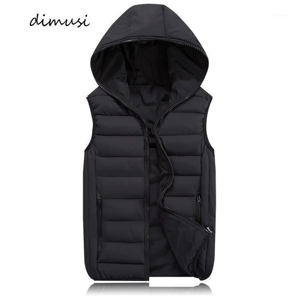 

dimusi mens jacket sleeveless vest winter fashion male cotton-padded thicken vest men waistcoat jackets clothing 4xl,ya9801, Black;white
