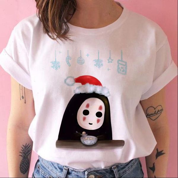 

new kawaii spirited away faceless ghost t shirt fashion harajuku short sleeve white women clothes vintage camiseta mujer