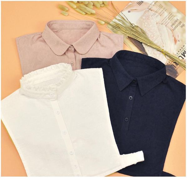 

elegant beaded lace fake collar cotton white detachable collar fake women vintage stand ladies false blouse collar ha jllmqt, Blue;red