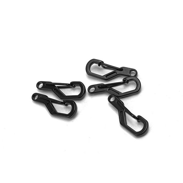 

5pcs multifunction alloy mini d-type hanging buckle key chain quick hook carabiner edc portable tool keychain outdoor sm qylrhy