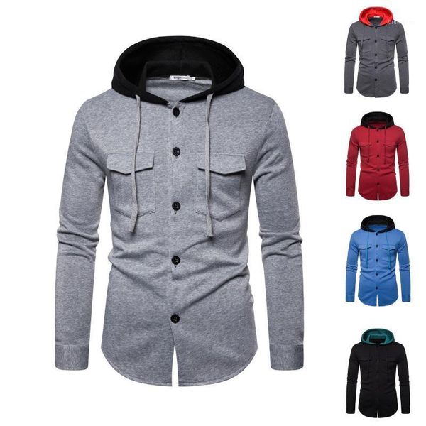 

2020 new autumn and winter new pattern foreign trade euro code man cardigan leisure time hooded cap hoodie1, Black